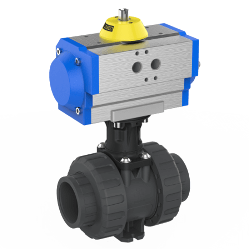 Praher 2-way Ball Valve M1 PVC-U Pneumatic Actuator