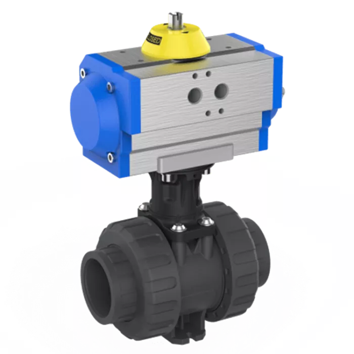 Praher 2-way Ball Valve M1 PVC-U Pneumatic Actuator