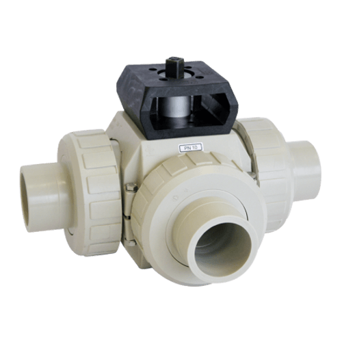 Praher 3-way Ball Valve S4 PP Adapter Set