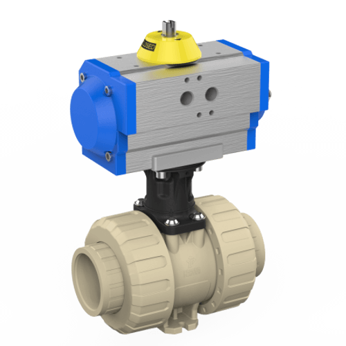 Praher 2-way Ball Valve M1 PP Pneumatic Actuator