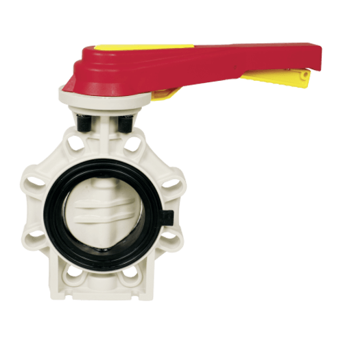 Praher Butterfly Valve K4 PP with Hand Lever