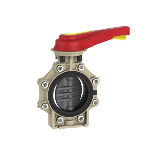 Praher Butterfly Valve K4 PVC-U, El Kontrollü ve Lup Typei