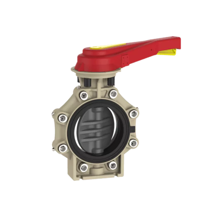 Praher Butterfly Valve K4 PVC-U, El Kontrollü ve Lup Typei