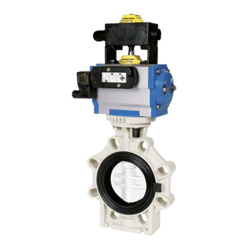 Praher Butterfly Valve K4 PVDF Pneumatic Actuator