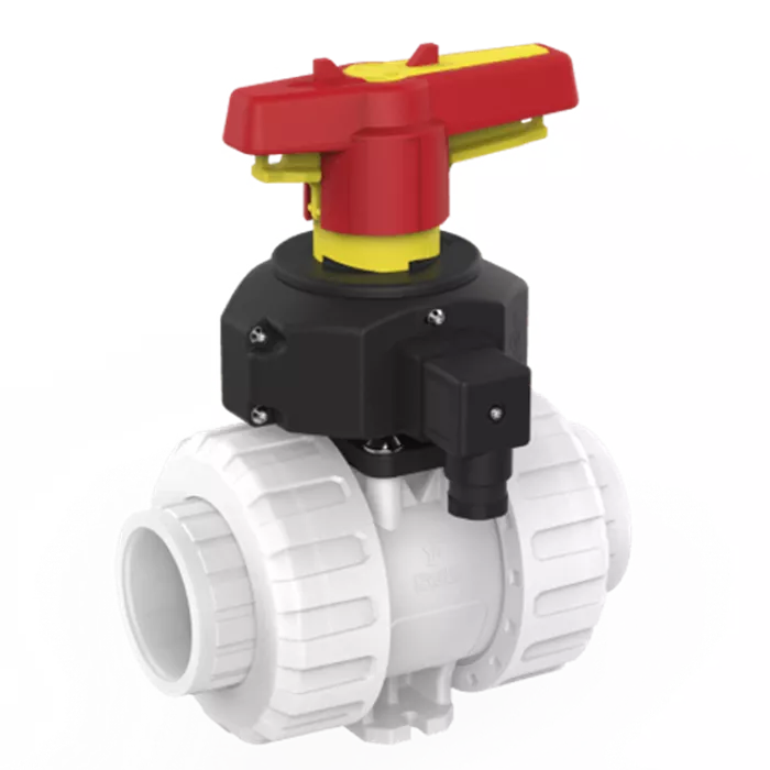 Praher 2-way Ball Valve M1 PVDF with Position Feedback 