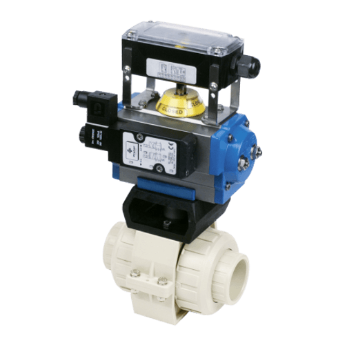 Praher 2-way Ball Valve S4 PP, Pneumatic Actuator