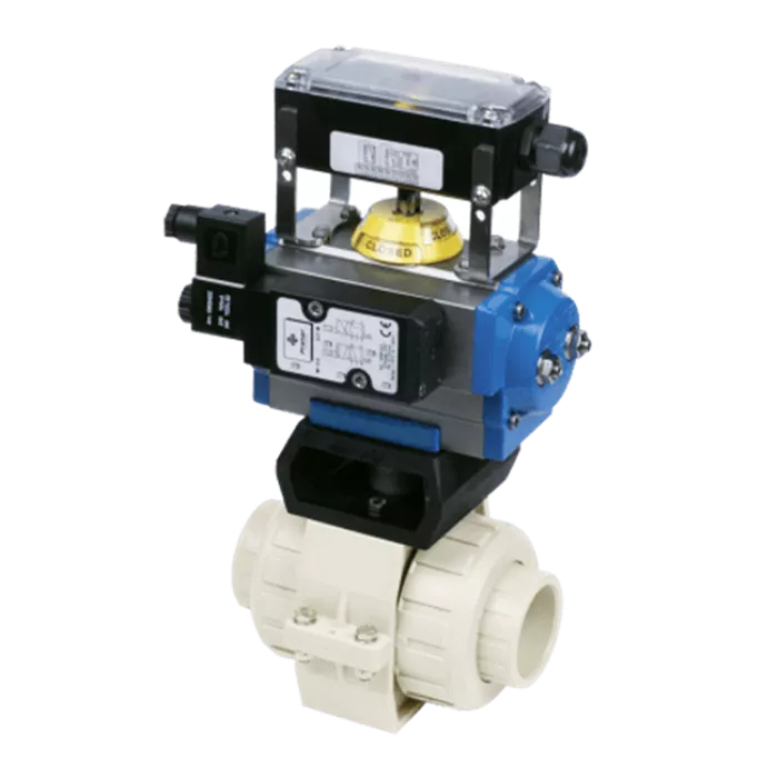 Praher 2-way Ball Valve S4 PP, Pneumatic Actuator