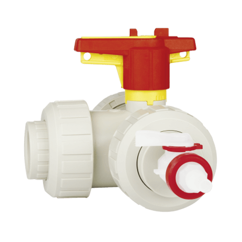 Praher 3-way Ball Valve S4 PP Limitli 90°/180°