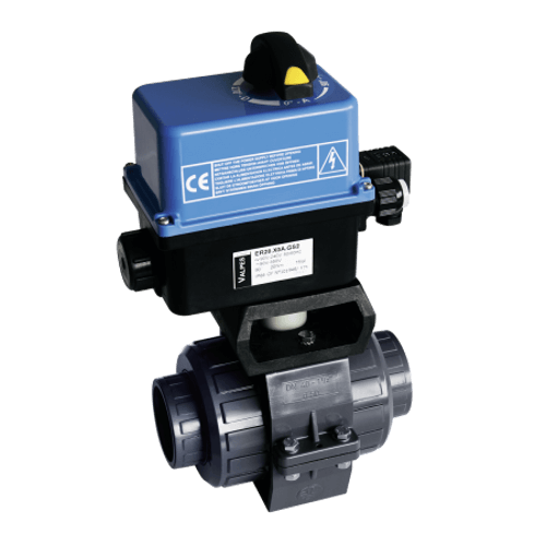 Praher 2-way Ball Valve S4 PVC-U Electric Actuator Valves