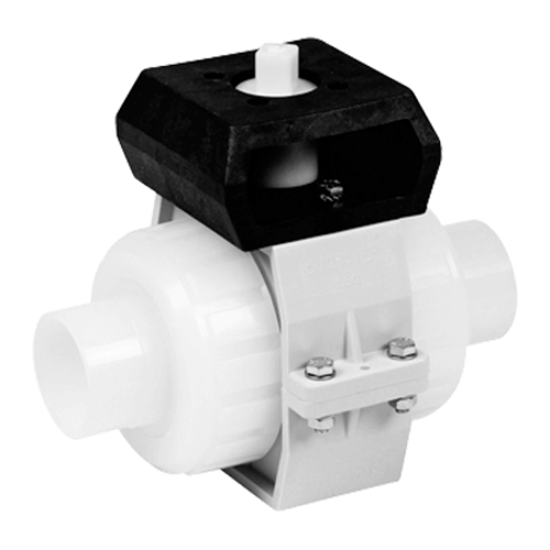 Praher 2-way Ball Valve S4 PVDF Adapter Set