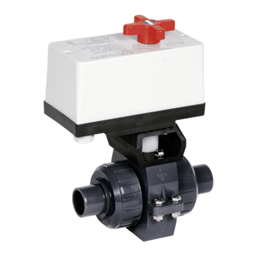 Praher 2-way Ball Valve S4 PVC-U Electric Actuator EO510