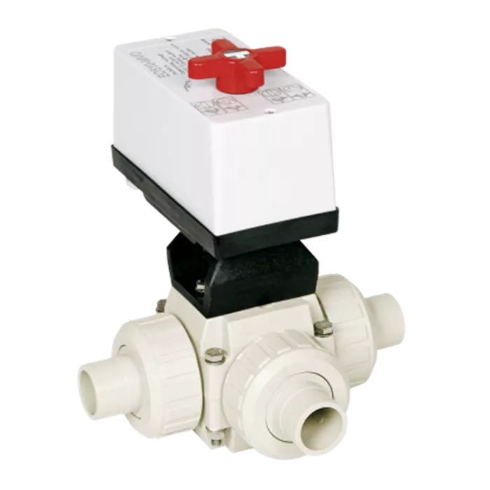 Praher 3-wayBall Valve S4 PP Electric Actuator EO510