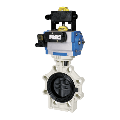 Praher Butterfly Valve K4 PVC-U Pneumatic Actuator