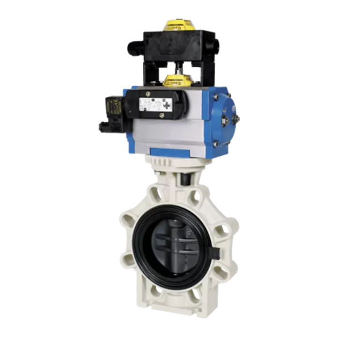 Praher Butterfly Valve K4 PVC-U Pneumatic Actuator